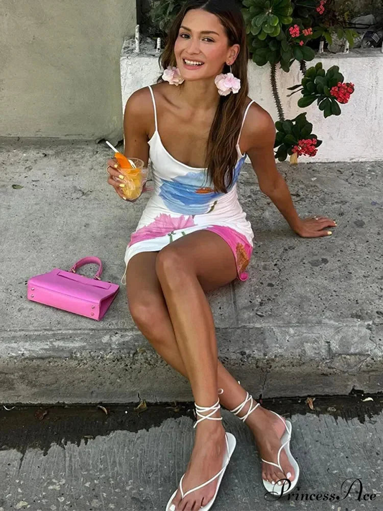 Sophisticated Flower Pattern High Rise Bodycon Flower Dress