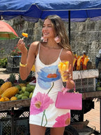 Sophisticated Flower Pattern High Rise Bodycon Flower Dress