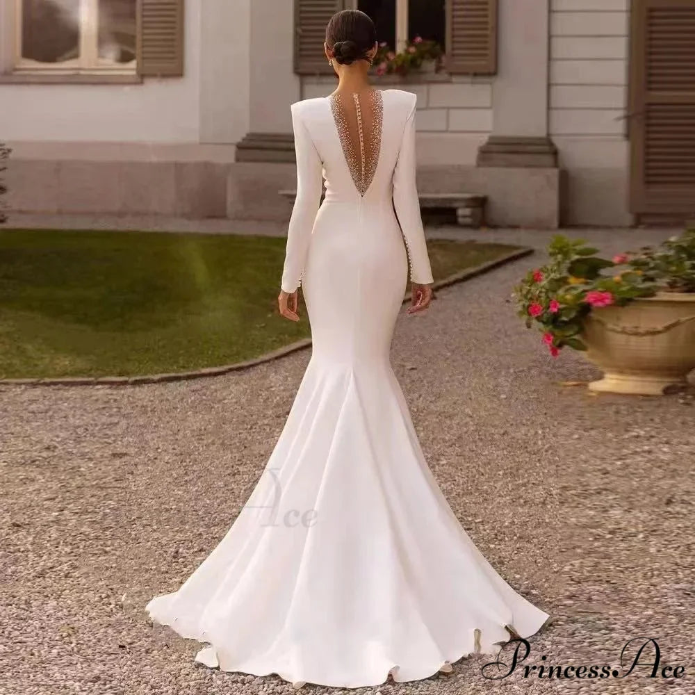 Sophisticated Mermaid Evening Wedding Gown