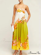 Sophisticated, Modern And Unique Graceful Print Strap Midi Dress