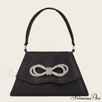 Sophisticated Silk Gem Bow Wedding Clutch Bag