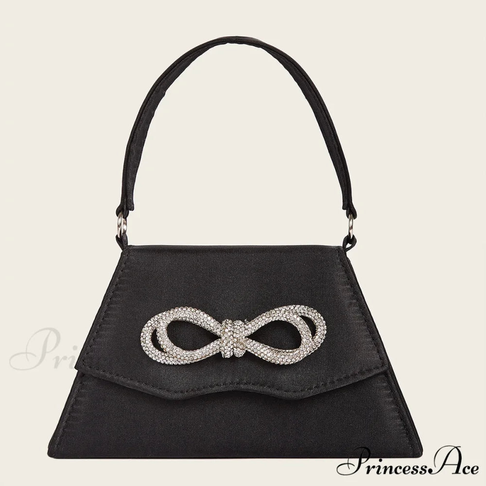 Sophisticated Silk Gem Bow Wedding Clutch Bag