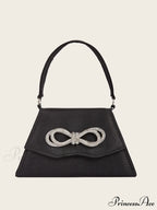 Sophisticated Silk Gem Bow Wedding Clutch Bag