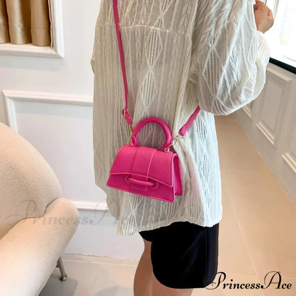 Sophisticated Solid Shoulder Clutch Small Purse Handbag