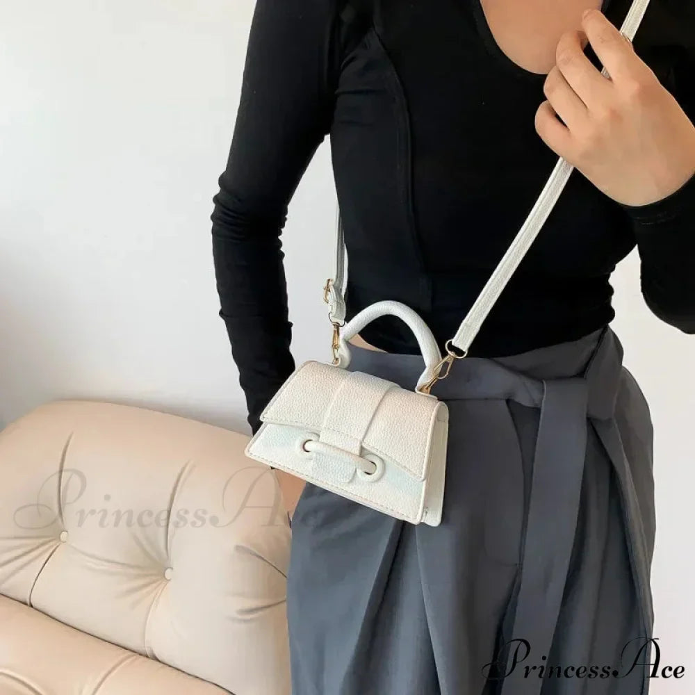 Sophisticated Solid Shoulder Clutch Small Purse Handbag