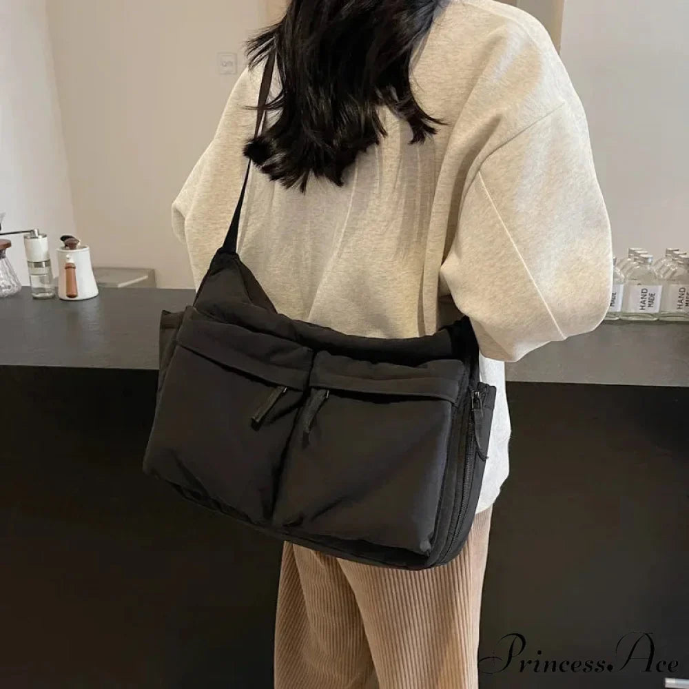 Spacious Capacity Nylon Water-Resistant Labor Crossbody