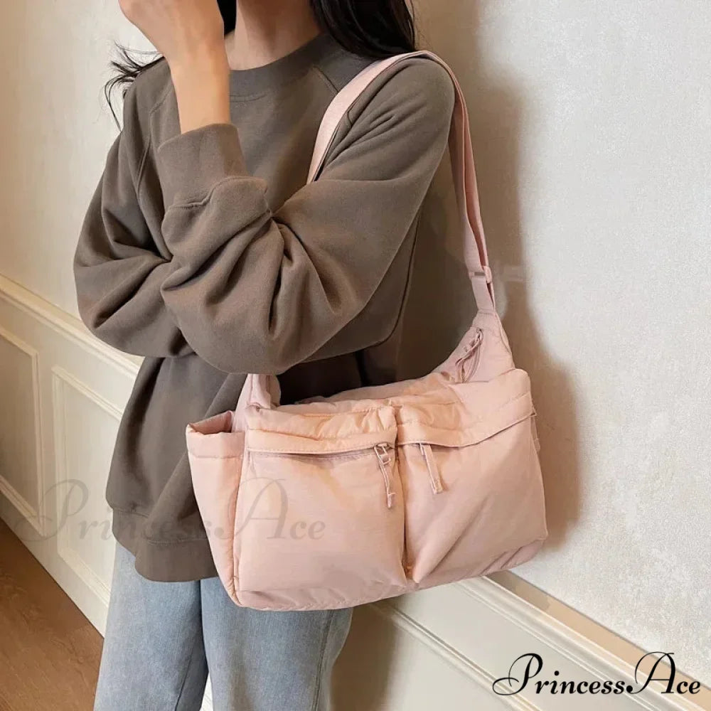 Spacious Capacity Nylon Water-Resistant Labor Crossbody