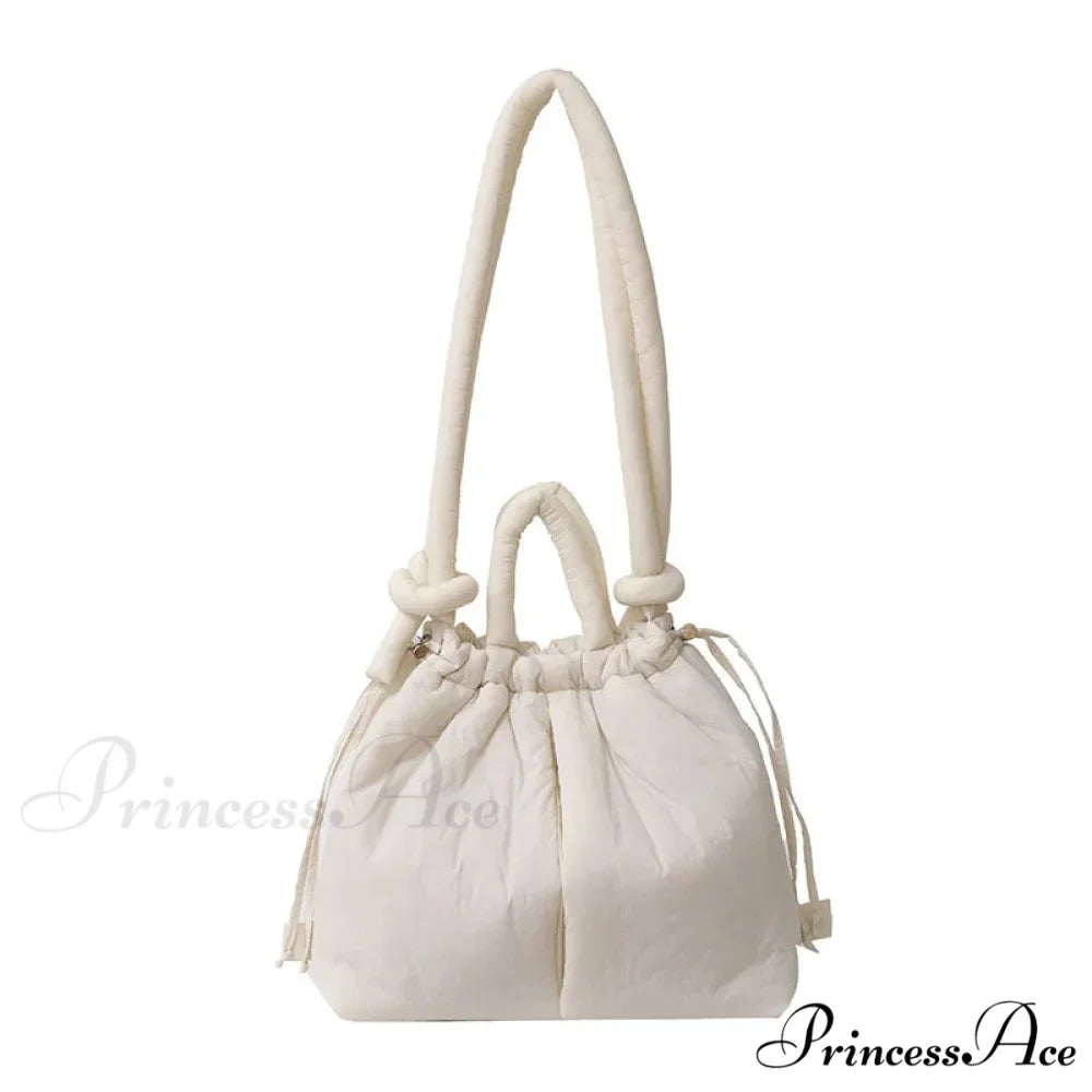 Spacious Capacity Puffer Nylon Tote Purse Designer