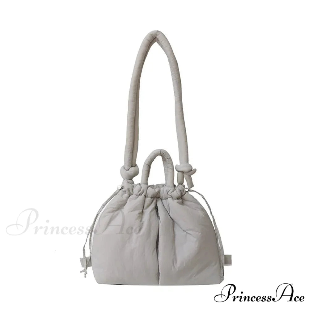 Spacious Capacity Puffer Nylon Tote Purse Designer