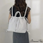 Spacious Capacity Puffer Nylon Tote Purse Designer