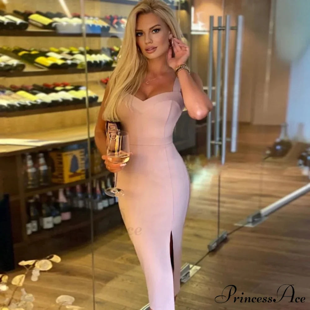 Spaghetti Strap Bodycon Bandage Dress