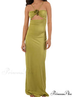 Spaghetti Strap Sling for Women 3D Flower Hollow Out Summer Party Cocktail Female Vestidos Clubwear