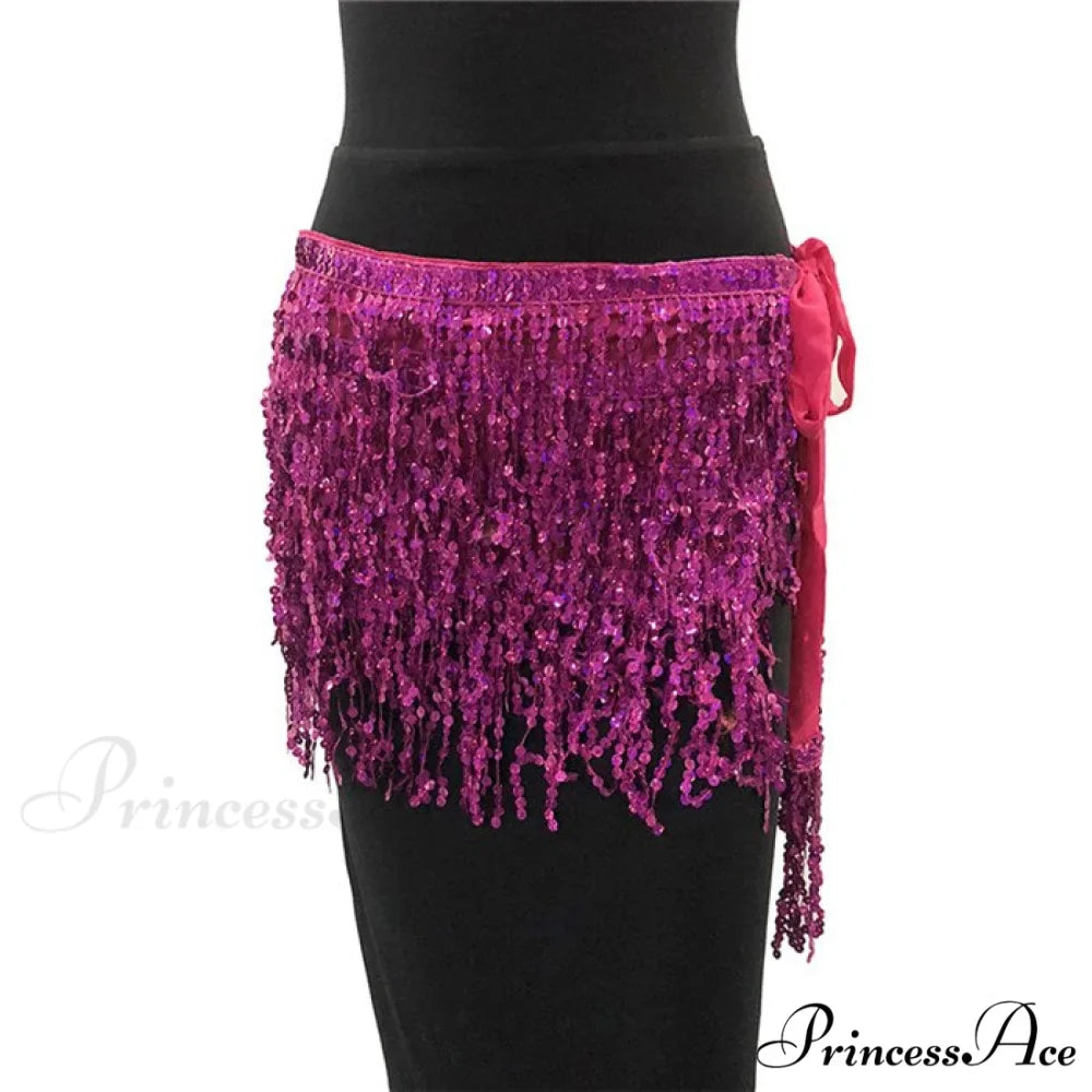 Sparkle Sequined Tassel Lace Up Shiny Skirt
