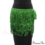 Sparkle Sequined Tassel Lace Up Shiny Skirt
