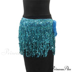Sparkle Sequined Tassel Lace Up Shiny Skirt