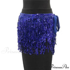 Sparkle Sequined Tassel Lace Up Shiny Skirt