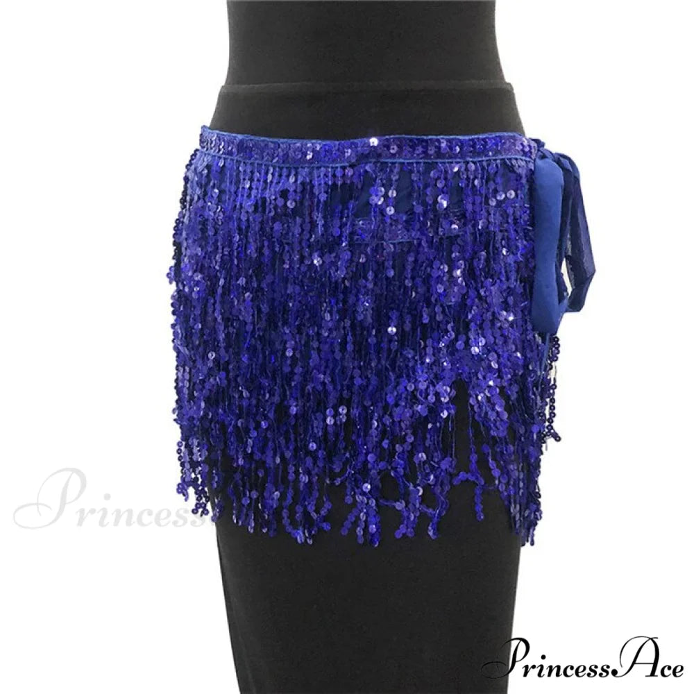 Sparkle Sequined Tassel Lace Up Shiny Skirt