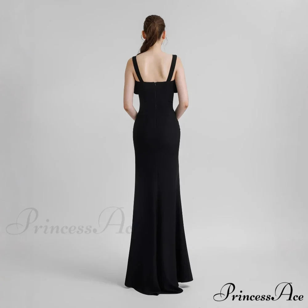 Sparkling Band Ribbon Split Sophisticated Prom Dress