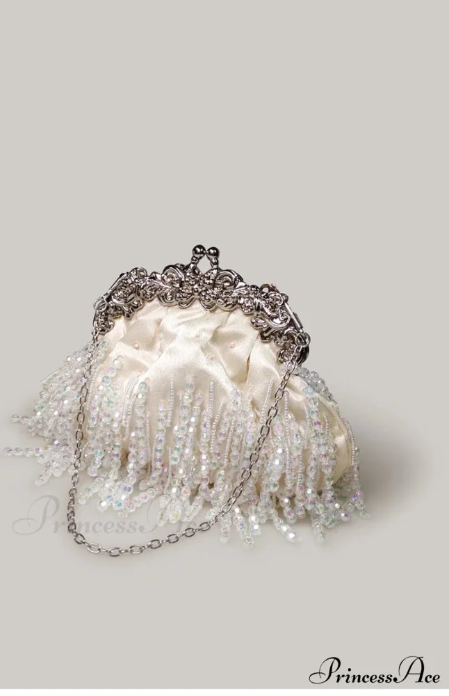 Sparkling Bead Gem Evening Clutch Bag