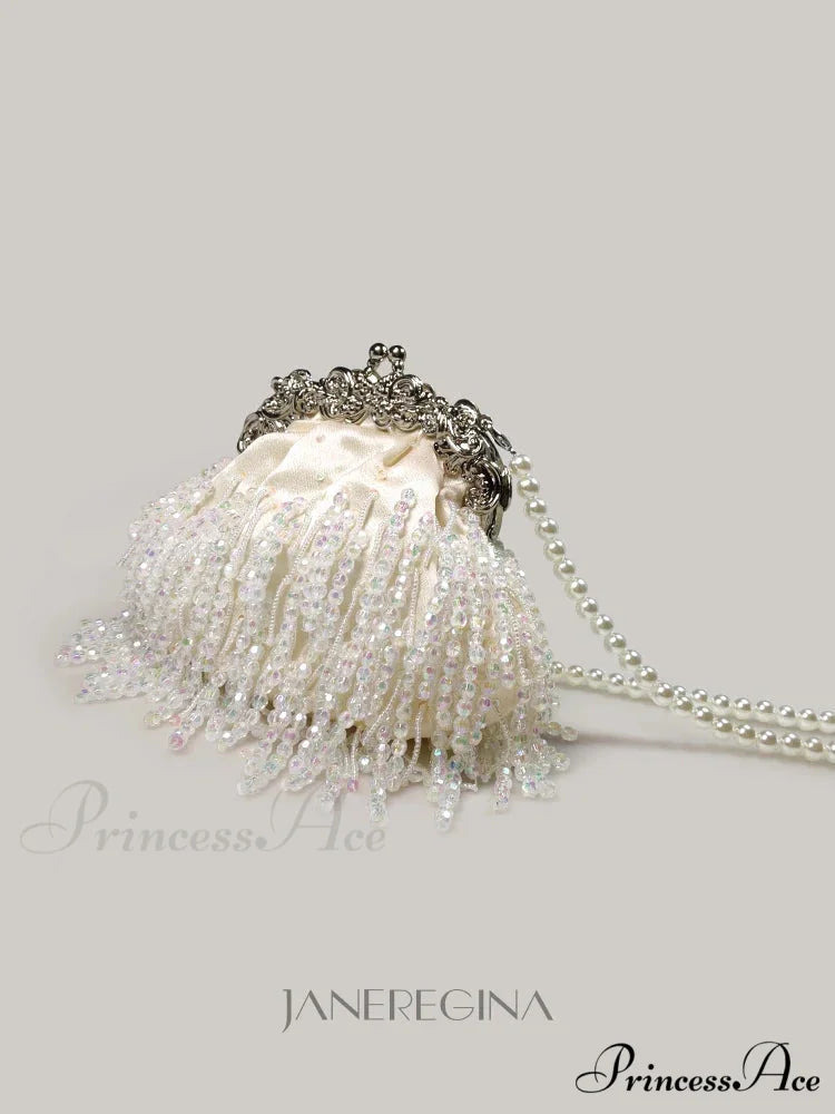 Sparkling Bead Gem Evening Clutch Bag