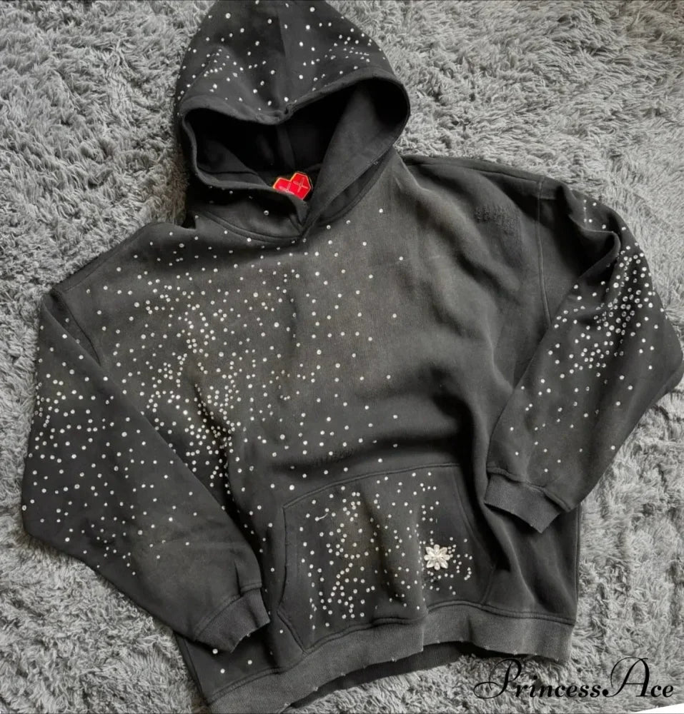 Sparkling Black Pullover Hoodie