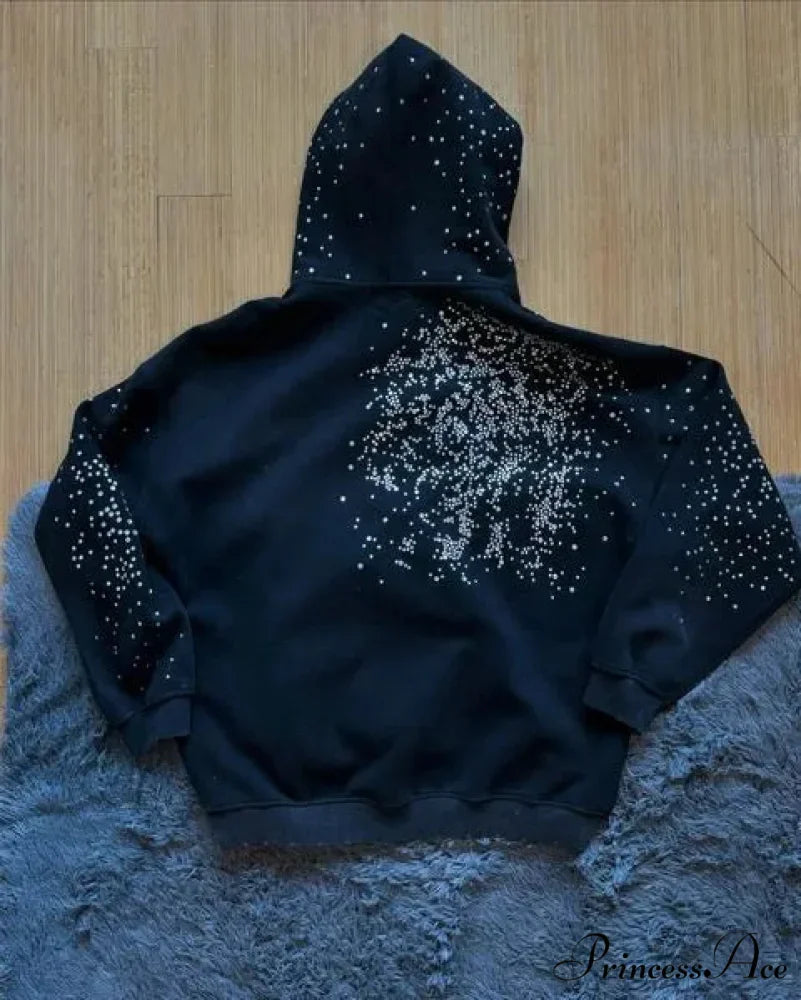 Sparkling Black Pullover Hoodie