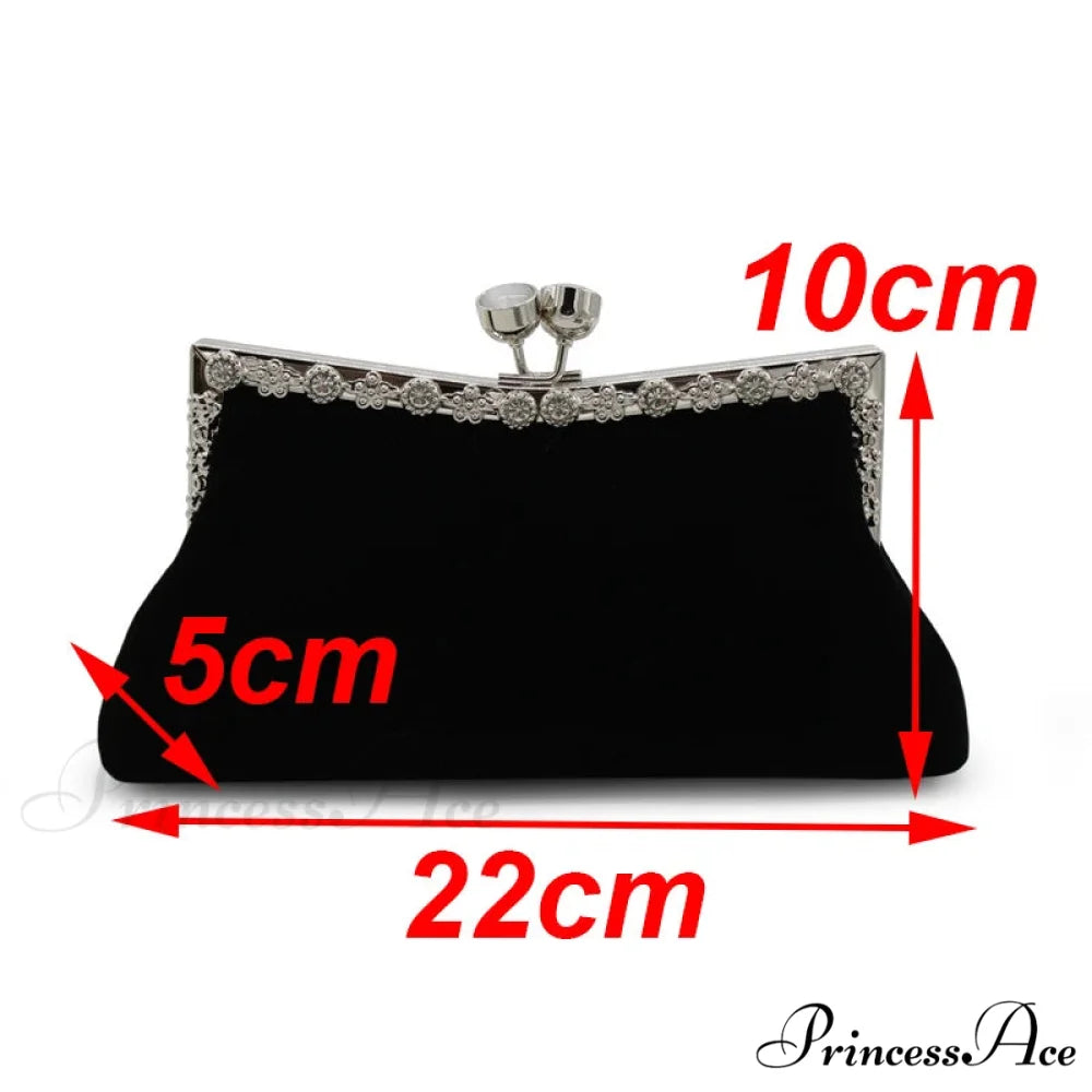 Sparkling Crown Evening Clutch Bag Shoulder Purse