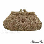 Sparkling Crystal Bridal Wedding Blossom Diamond Clutch Purse