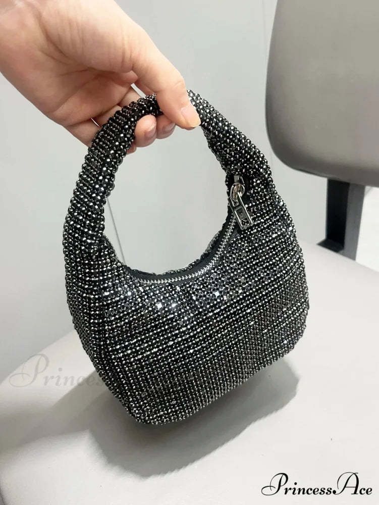 Sparkling Crystal Rhinestone Handcrafted Evening Clutch Bag