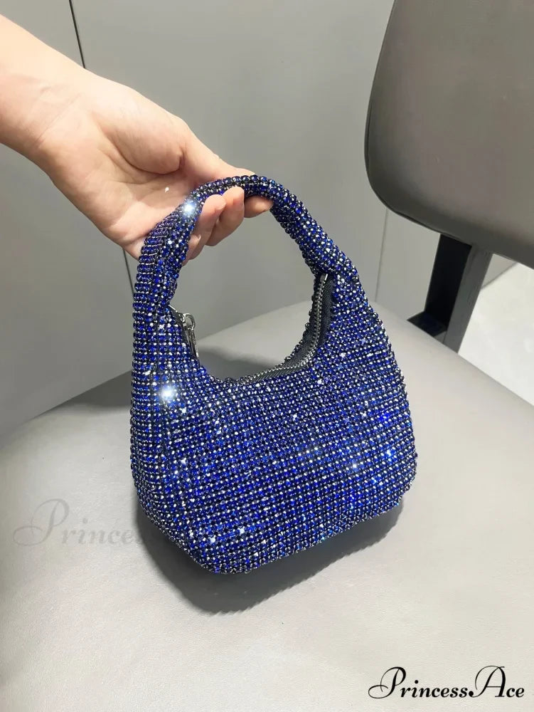 Sparkling Crystal Rhinestone Handcrafted Evening Clutch Bag