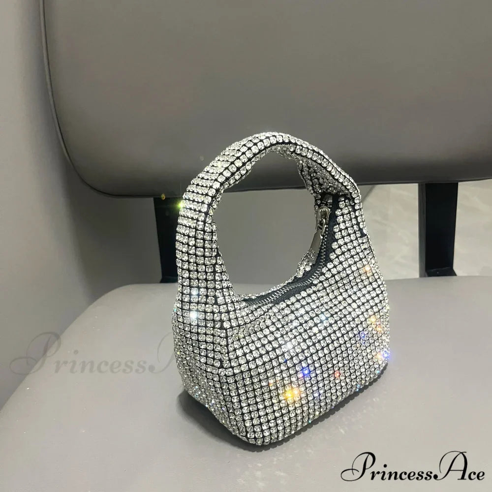 Sparkling Crystal Rhinestone Handcrafted Evening Clutch Bag