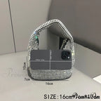 Sparkling Crystal Rhinestone Handcrafted Evening Clutch Bag