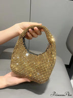 Sparkling Crystal Rhinestone Handcrafted Evening Clutch Bag