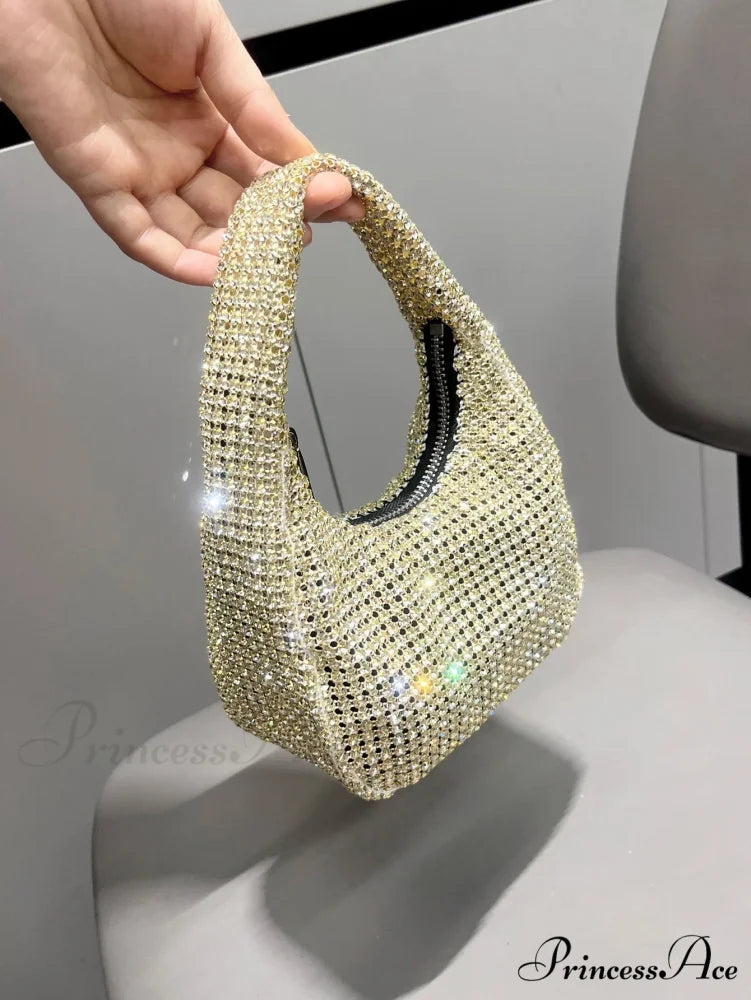 Sparkling Crystal Rhinestone Handcrafted Evening Clutch Bag