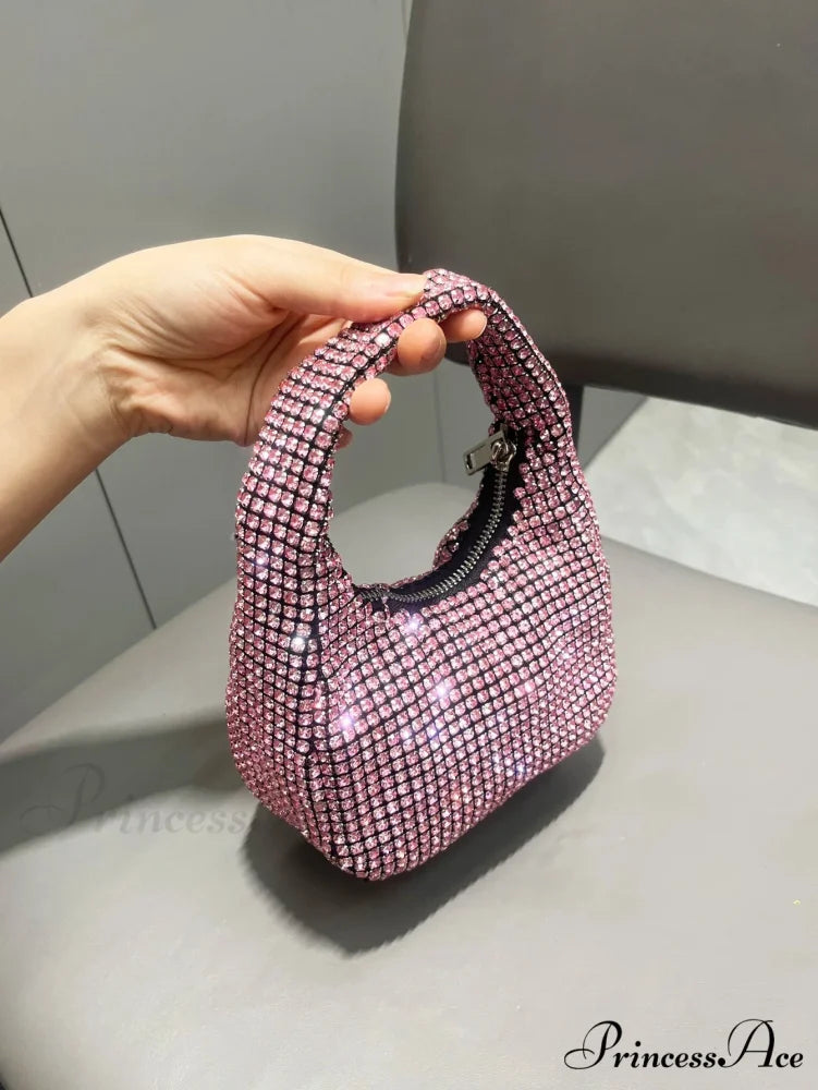 Sparkling Crystal Rhinestone Handcrafted Evening Clutch Bag