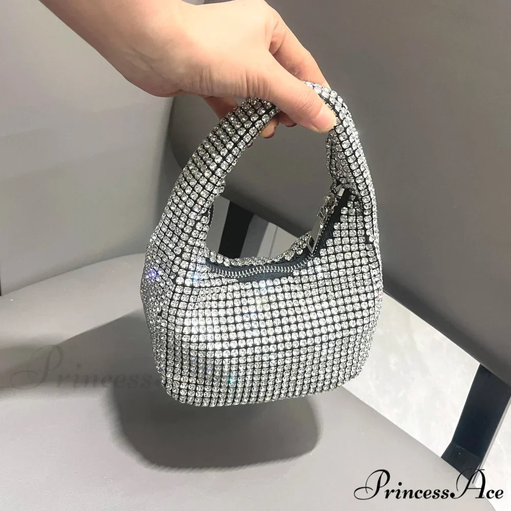 Sparkling Crystal Rhinestone Handcrafted Evening Clutch Bag