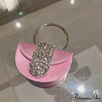 Sparkling Crystal Silk Evening Clutch Wedding Bag