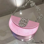 Sparkling Crystal Silk Evening Clutch Wedding Bag
