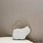 Sparkling Diamond Cloud Shape Evening Wristlet
