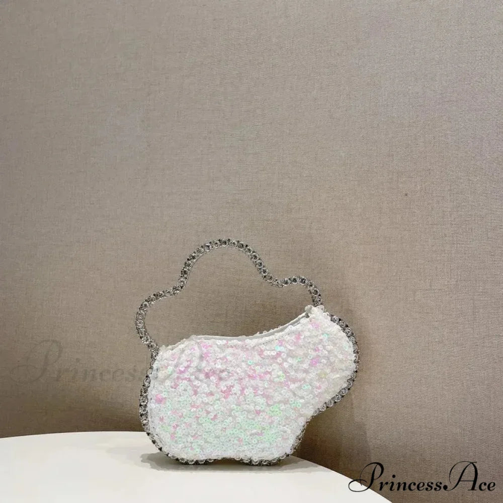 Sparkling Diamond Cloud Shape Evening Wristlet