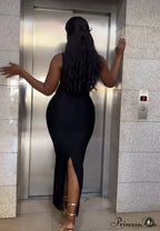 Sparkling Diamonds Ankle-Length Party Dress