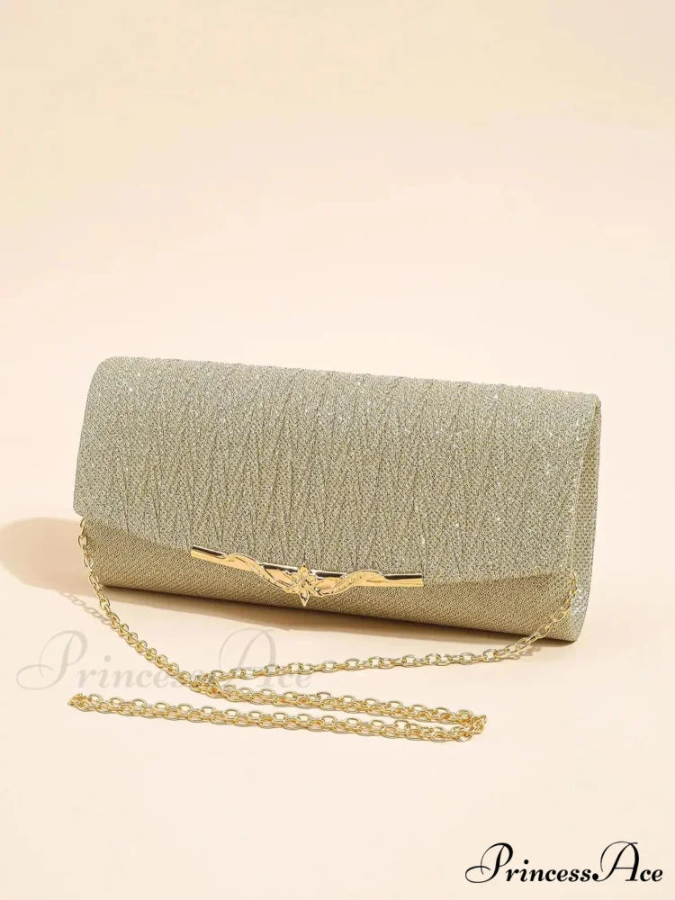 Sparkling Envelope Evening Bag Removable Chain Clutch Bag
