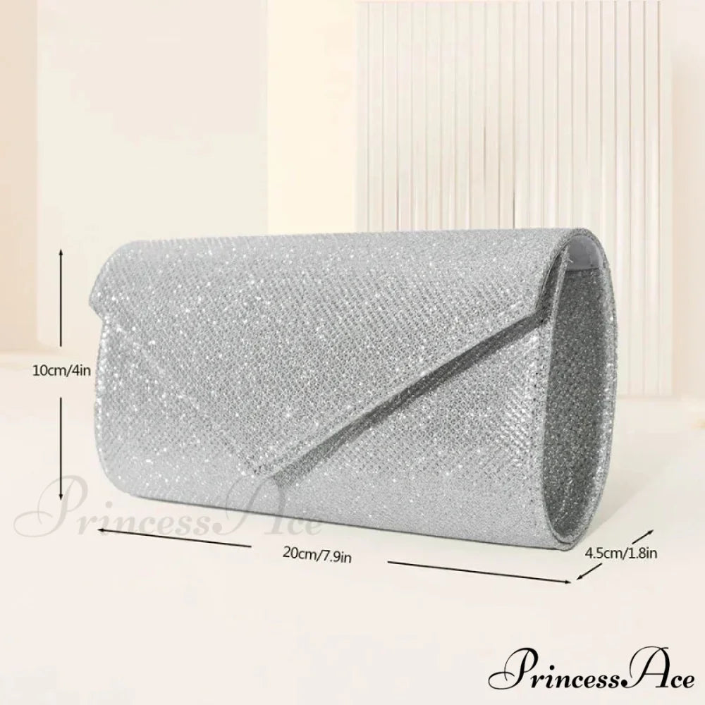 Sparkling Envelope Link Evening Clutch Bag