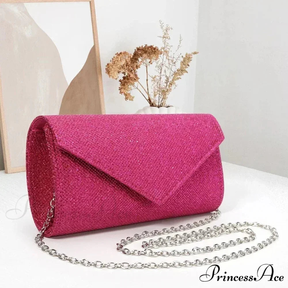 Sparkling Envelope Link Evening Clutch Bag