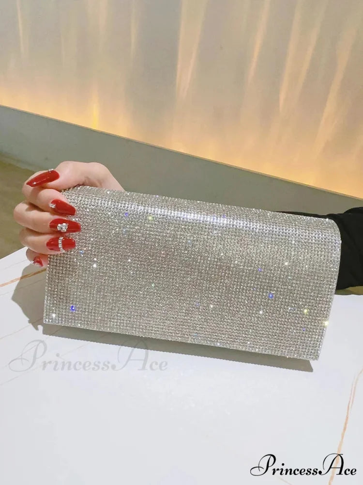 Sparkling Gemstone Clutch Evening Marriage Crossbody
