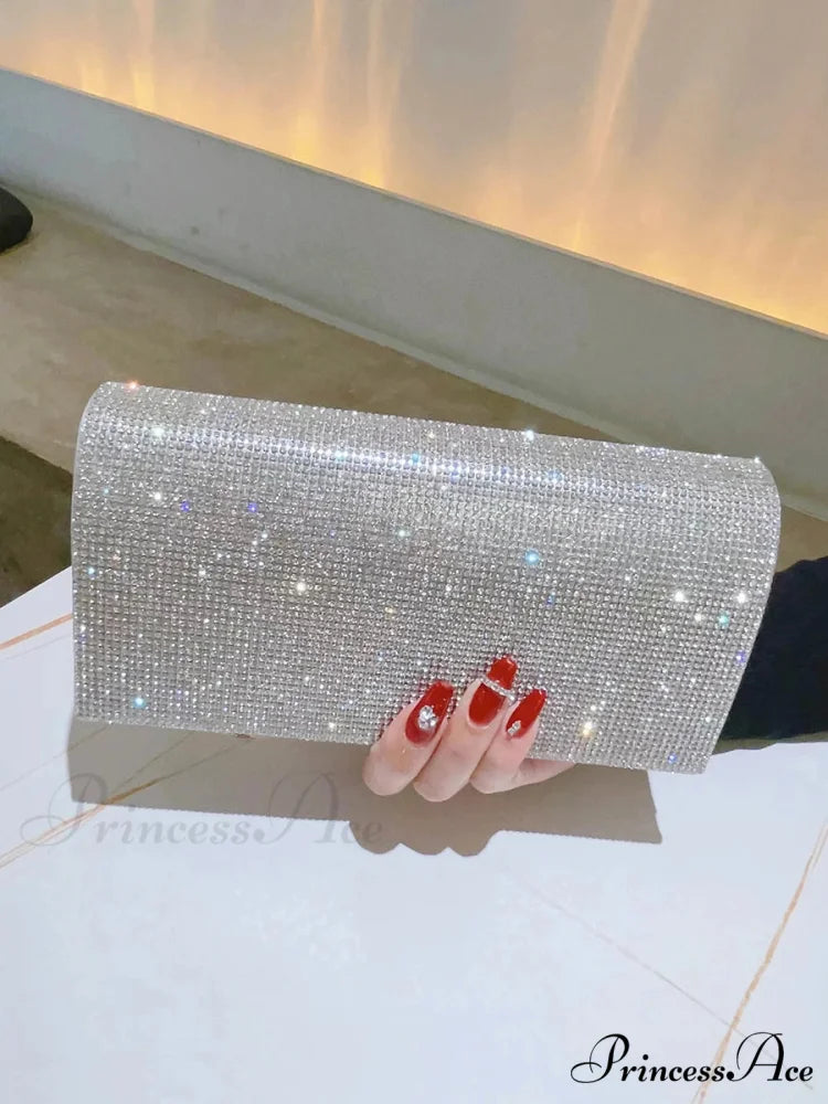 Sparkling Gemstone Clutch Evening Marriage Crossbody