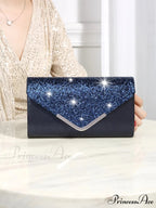 Sparkling Glossy Sophisticated Envelope Clutch Celebration Marriage Bag