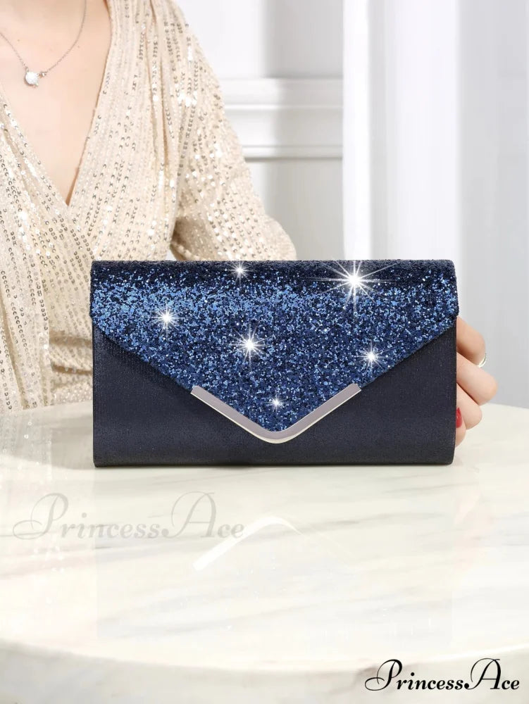 Sparkling Glossy Sophisticated Envelope Clutch Celebration Marriage Bag