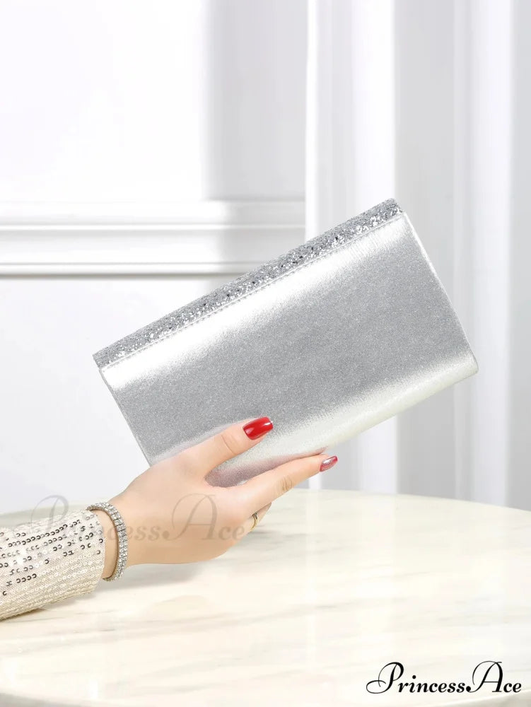 Sparkling Glossy Sophisticated Envelope Clutch Celebration Marriage Bag