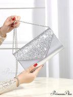 Sparkling Glossy Sophisticated Envelope Clutch Celebration Marriage Bag